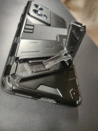 Захисний чохол з підставкою Deexe Bibercas для Motorola Edge 50 Fusion - Black фото від покупців 2
