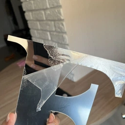 Дзеркальна наліпка на стіну напис дім "HOME" 1 метр - акрилова панель для декору інтер'єру, 100*35 см, срібло (700009)