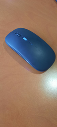 Бездротова RGB миша PANTXIKE 800/1200/1600 DPI з WIFI 2.4 ГГц та Bluetooth 5.2 безшумна перезаряджувальна черний колір матова фото від покупців 3