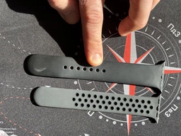 Силиконовый ремешок Fruct Nike Sport Band for Apple Watch 42/44/45/46/49 mm Black Gray фото от покупателей 1