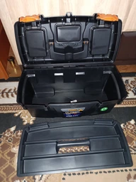 Ящик для инструментов Mano классический с органайзером 16" 410x209x195 мм Черный (C.OR-16) фото от покупателей 17