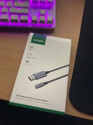 USB-адаптер для звуковой карты Ugreen USB to Jack 3.5mm Grey (CM477)