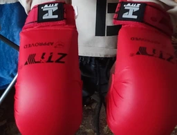 Рукавички для карате WKF ZTTY Білі розмір XL фото от покупателей 4