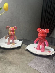 Флюидный мишка сделай сам DIY Creative Fluid Bear 23 см с красками 3 шт / Набор раскраска игрушка медвежонок для творчества фото от покупателей 8