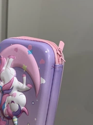 Детский школьный пенал Единорог 3D для девочек розовый 3 отделения Unicorn PC637-05P фото от покупателей 4