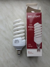 Компактная люминесцентная лампа Bellight КЛЛ 30 Вт E27 4000K, энергосберегающая лампа 230V фото от покупателей 1