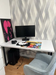 Компьютерный стол Ferrum-decor Дейв 75x140x70 черный ДСП Дуб Сан-Марино 32мм фото от покупателей 2