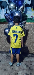 Форма футбольная детская Ronaldo (Роналдо) 7 Al-Nasr "Аль-Наср" сезон 2026 размер 22 рост 125-130 см, желтая с черным фото от покупателей 1