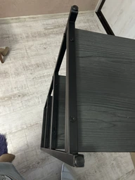 Стеллаж для кухни под микроволновку Kitchen K1200 Ferrum-decor 1200x600x400 Черный металл ДСП Белый 16 мм (KITCH1201) фото от покупателей 2