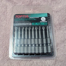 Набір біт для шуруповертів магнітних 10шт TOPTUL 1/4" 50мм PH2 Anti-Slip FSMA0802G