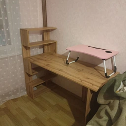 Стіл Moreli комп'ютерний письмовий з полицями ST-0024 Бетон фото від покупців 5