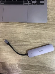 USB Хаб Hoco HB28 Type-C multi-function converter (HDMI+USB3.0+USB2.0+SD+TF+PD) Сірий фото від покупців 4