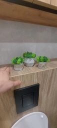 Комплект из 3х серых кашпо со стабилизированным мхом Ягель (зеленый, слатовый)
