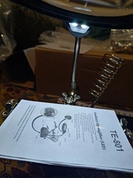 Держатель третья рука для пайки Bodasan держатель плат с лупой и LED подсветкой (X12X) фото от покупателей 5