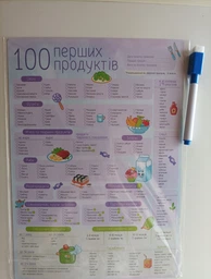Магнитный трекер первого прикорма — полный список из 120+ продуктов и маркер пиши-стирай в комплекта