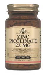 Минеральный комплекс Solgar Zinc Picolinate 22 мг 100 таблеток