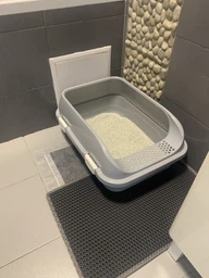 Килимок двошаровий для котячого лотка (туалета) "CAT IN BOX" EVA Cat mat 60х40 см бежевий