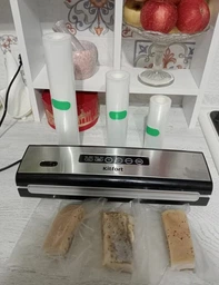 Пакеты пищевые вакуумные в рулоне для вакуумного упаковщика гофрированные су-вид кульки сменная пленка для вакууматора рукав пакет вакуумный в рулонах для запайки продуктов 20х600 см Smart (Sn209707) фото от покупателей 5