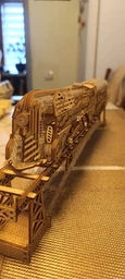 Механический 3Д пазл конструктор коллекционная модель из дерева Viter Models «Поезд с тендером» DIY 538 деталей (The Thunderstorm Express)