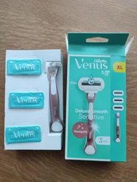 Станок для бритья женский (Бритва) Venus Extra Smooth Sensitive RoseGold с 3 сменными картриджами (7702018609994)