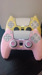 Качественный защитный силиконовый чехол Cat Ear Pink для геймпада Sony DualSense PS5 + накладки на стики [466129389] фото от покупателей 19