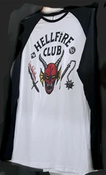 Футболка лонгслив Hellfire Club Stranger Things Best4U (20588) Бело-Черный S