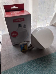 Лампа світлодіодна MAXUS G110 16W 4100K 220V E27 1-LED-794 фото від покупців 3
