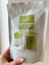 Зеленый чай матча латте молочный коктейль милкшейк Navu японский порошковый без сахара красителей ароматизаторов на сухом молоке натуральный 100 г фото от покупателей 3
