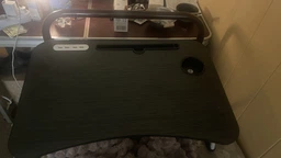 Столик подставка для ноутбука планшета с местом под чашку и 4 входами USB Черный 60х40 см