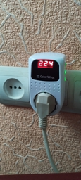Реле напруги ColorWay (16A/3680W) 150V-210V/230V-280V DS2 white (CW-VR16-02D)