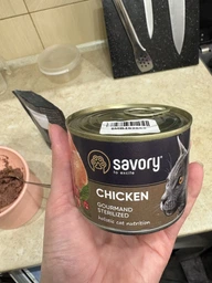 Упаковка влажного корма для котов Savory Cat Can Adult Sterilised курица 200 г х 6 шт (2700000029923) фото от покупателей 4