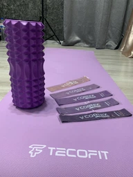 Коврик для йоги и фитнеса TECOFIT EVA 173x61x0.6 см Синий + чехол-сумка в подарок (TOP240214836) фото от покупателей 2