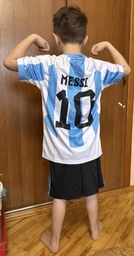 Форма футбольна дитяча Messi (Мессі) 10 збірна Аргентини 24/25, 30 - 160-165см. біла фото від покупців 3