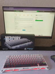 Клавиатура GRAVASTAR Mercury K1 с комбинированным подключением - Градиентный белый фото от покупателей 2