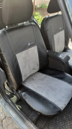 Авто чехлы TOYOTA Avensis 2003>2008 mk II T250 Pok-ter Exclusive екокожа с красной вставкой алькантары фото от покупателей 3