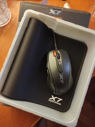 Миша ігрова комп'ютерна A4Tech X-710BK Black USB + килимок A4Tech X7-200MP (218724)