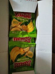 Упаковка жевательных конфет Roshen Yummi Gummi Banana Land 70 г х 22 шт (4823077638459)