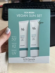 Набор солнцезащитных кремов с центелой Dr.Ceuracle Cica Regen Vegan Sun Set DUO, 2 в 1 фото от покупателей 8