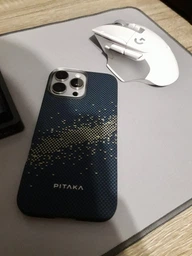 Карбоновий чохол Pitaka Tactile Woven Case StarPeak Milky Way Galaxy для iPhone 16 Pro Max Синій (KI1602PMYG)