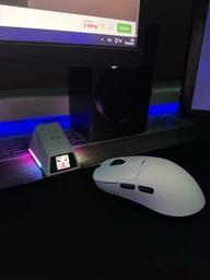 Беспроводная магнитная мышь Ajazz AJ159 APEX PAW3950 400 мАч RGB Голубой фото от покупателей 16