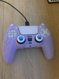 Качественный защитный силиконовый чехол Cat Ear Pink для геймпада Sony DualSense PS5 + накладки на стики [466129389] фото от покупателей 17
