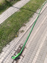 Шланг садовый для полива растягивающийся от 9 до 30м поливочный шланг с насадкой распылителем Синий PAVLYSH PZ-300B фото от покупателей 14