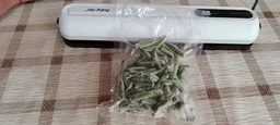 Домашний вакууматор для продуктов 90 Вт Кухонный вакуумный упаковщик, Вакууматор для еды, Вакуматор, Спаиватель Белый + пакети для вакууматора фото от покупателей 7