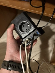 Универсальный сетевой удлинитель RZTK GaN Hub Wireless 65W + 3 USB-A (QC 3.0) + USB-С (PD20W) Black 2 м фото от покупателей 16