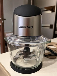 Подрібнювач Ardesto, 400Вт, чаша-1000мл, скло, корпус-пластик/метал, чорно-сріблястий (CHK-4001BR) фото от покупателей 1