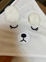 Мягкое детское полотенце-уголок с капюшоном White Bear пляжное / банное полотенце пончо для ребенка, белый (100353104)
