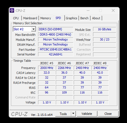 Оперативная память для ноутбука Micron DDR5 16GB 4800MHz SO-DIMM 1Rx8 PC5-4800B (MTC8C1084S1SC48BA1) фото от покупателей 2