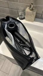 Водонепроницаемая сумка чехол для хранения фена / стайлера Dyson из эко кожи 35х15х14 см, черный (80622729) фото от покупателей 1