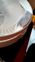 Настольный вентилятор на аккумуляторе Folding Fan D1 Бесшумный портативный аккумуляторный охлаждающий поворотный с пультом и функцией ночник белый для дома и офиса фото от покупателей 8