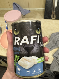 Вологий корм для дорослих котів Dolina Noteci Rafi Cat з тріскою 400 г (5902921311188)